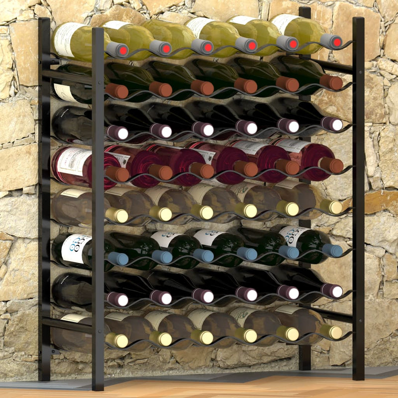 Wine Rack for 48 Bottles Black Metal Payday Deals