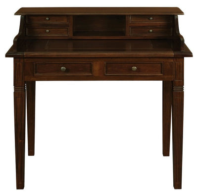 Winston 6 Drawer Solid Timber Writing Desk (Mahogany)