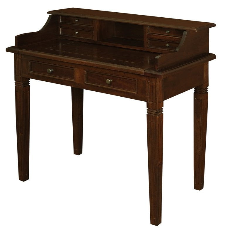 Winston 6 Drawer Solid Timber Writing Desk (Mahogany) Payday Deals