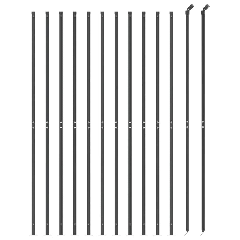 Wire Mesh Fence with Flange Anthracite 1.4x25 m Payday Deals