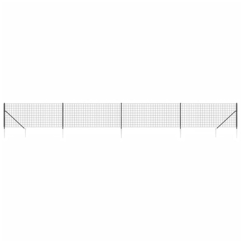 Wire Mesh Fence with Spike Anchors Anthracite 1x10 m Payday Deals
