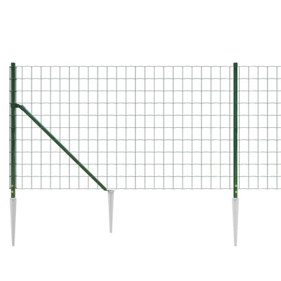 Wire Mesh Fence with Spike Anchors Green 1.1x25 m Payday Deals