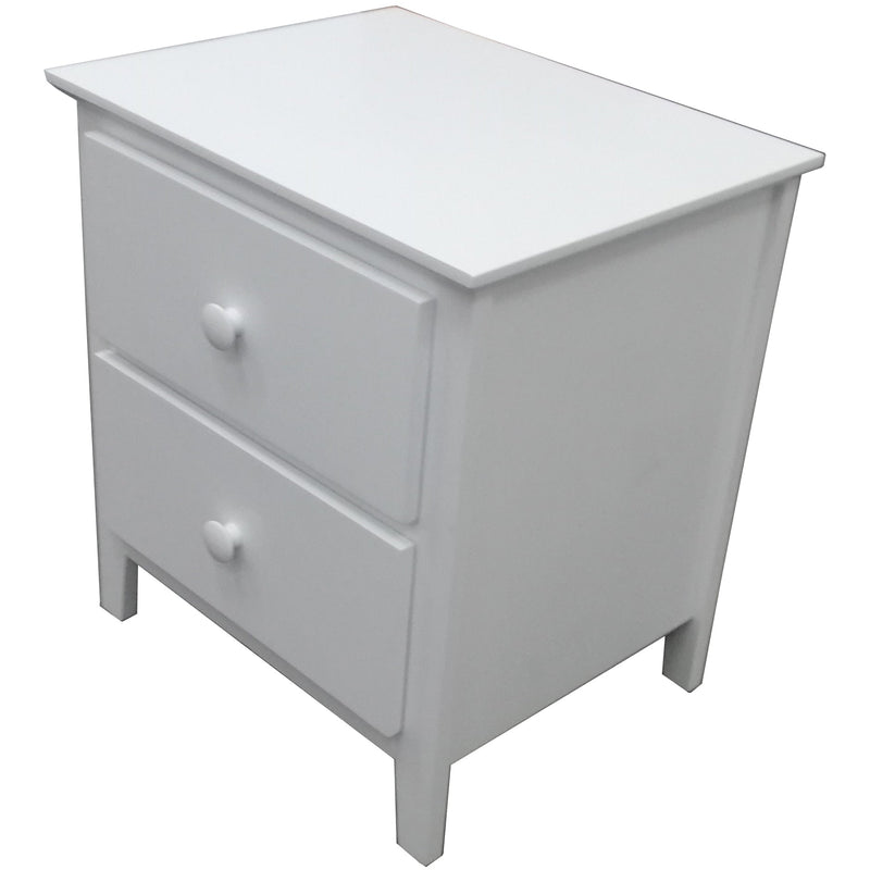Wisteria Bedside Nightstand 2 Drawers Storage Cabinet Shelf Side Table - White Payday Deals