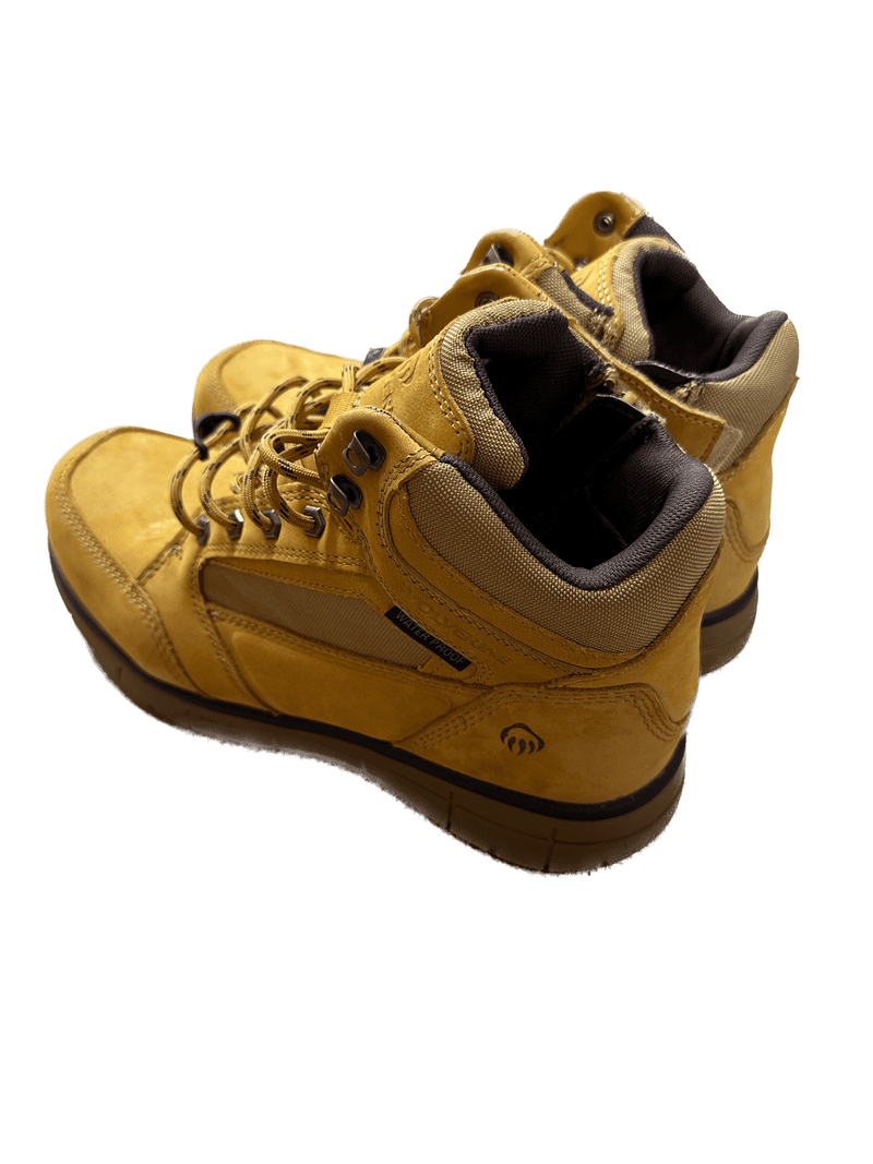 Wolverine Rigger Mid CM Steel Cap Safety Leather Boots Waterproof Shoes - Wheat Payday Deals