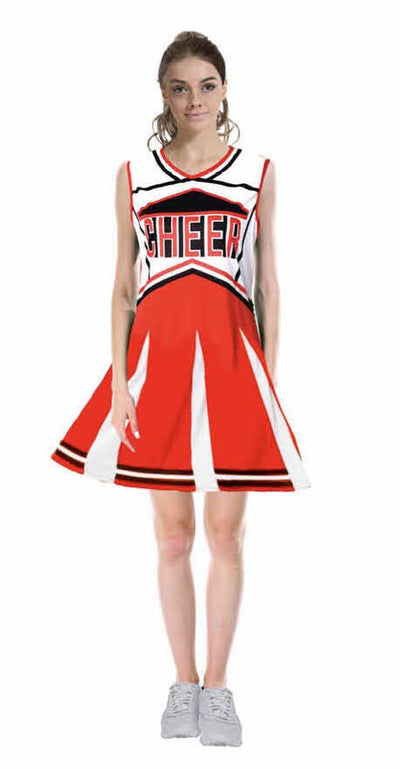 Womens Ladies Cheerleader Costume School Girl Outfit Dress up Cheer Leader Uniform Payday Deals