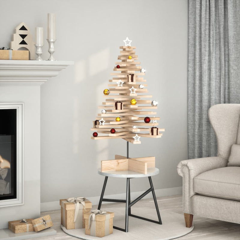 Wooden Christmas Tree for Decoration 100 cm Solid Wood Pine Payday Deals