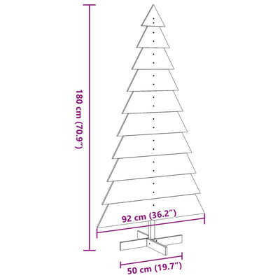 Wooden Christmas Tree for Decoration 180 cm Solid Wood Pine Payday Deals