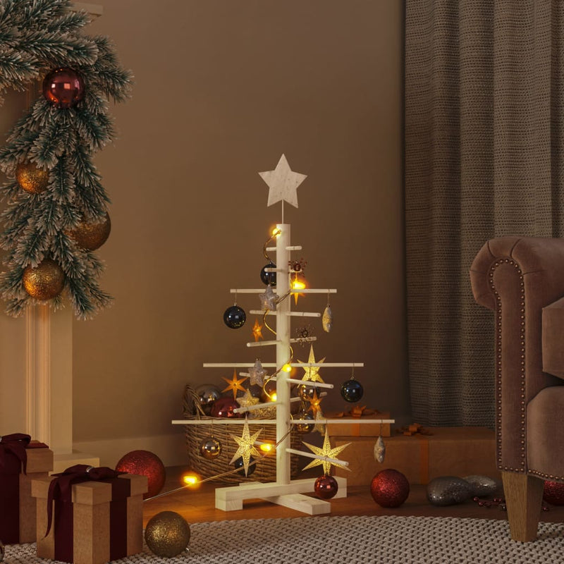 Wooden Christmas Tree for Decoration 75 cm Solid Wood Pine Payday Deals
