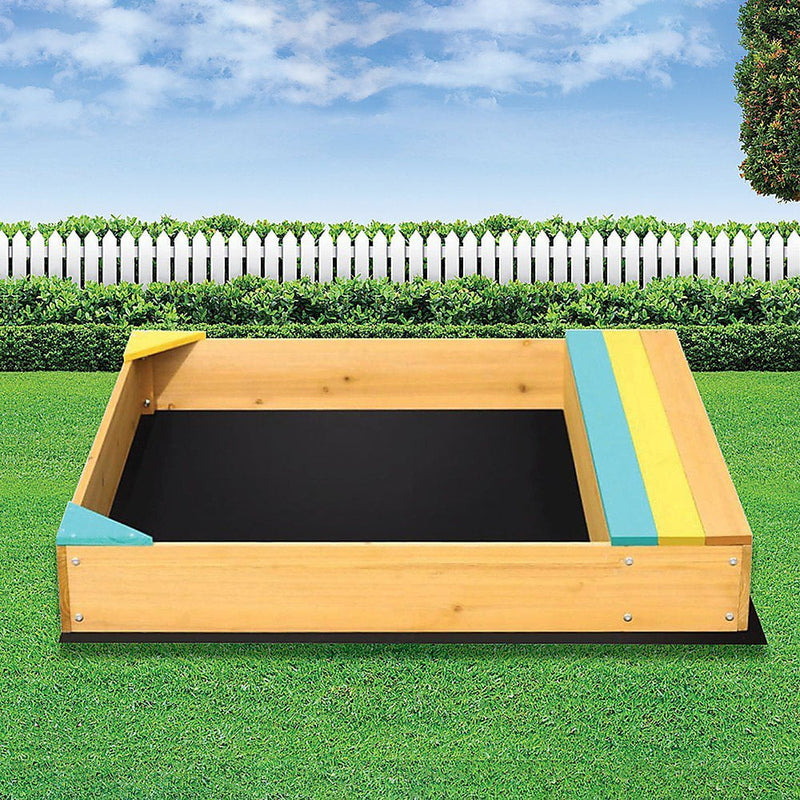 Wooden Kids Backyard Sandbox Children Outdoor Play Toy Sandpit Payday Deals