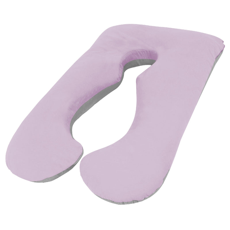 Woolcomfort Aus Made Maternity Pregnancy Nursing Sleeping Body Pillow Pillowcase Included Lilac x Grey Payday Deals