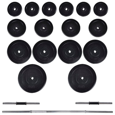 Workout Bench with Barbell and Dumbbell Set 60.5 kg Payday Deals