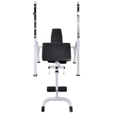 Workout Bench with Weight Rack Barbell and Dumbbell Set 60.5kg Payday Deals
