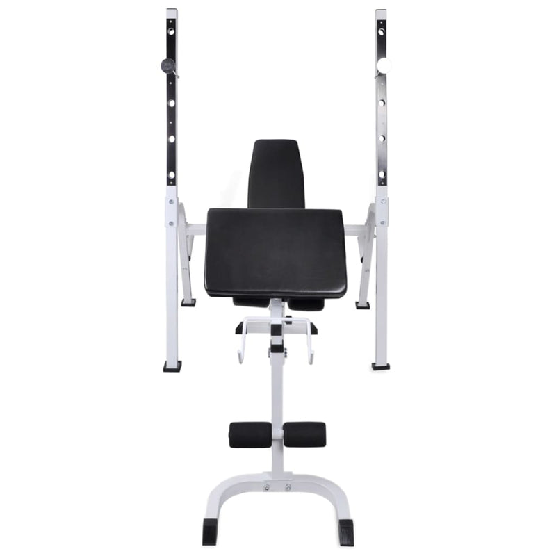 Workout Bench with Weight Rack Barbell and Dumbbell Set 60.5kg Payday Deals