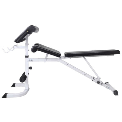 Workout Bench with Weight Rack Barbell and Dumbbell Set 60.5kg Payday Deals
