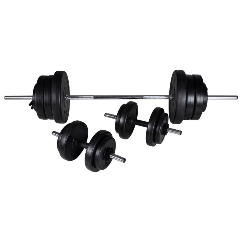 Workout Bench with Weight Rack Barbell and Dumbbell Set 60.5kg Payday Deals