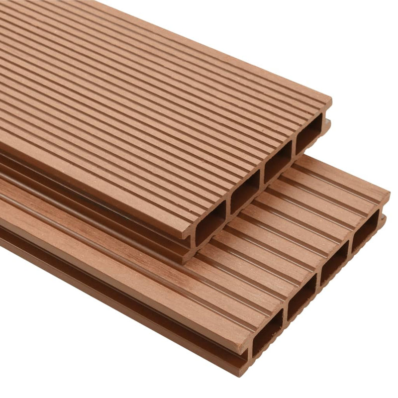 WPC Decking Boards with Accessories 20 m² 4 m Brown Payday Deals