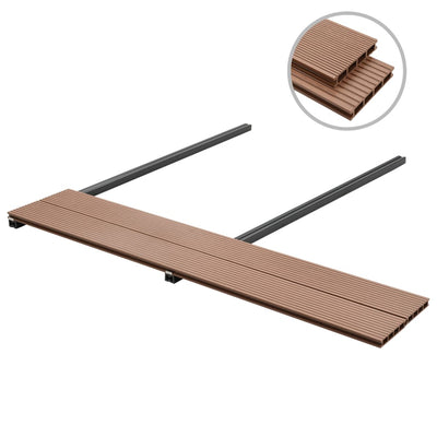 WPC Decking Boards with Accessories 20 m² 4 m Brown Payday Deals