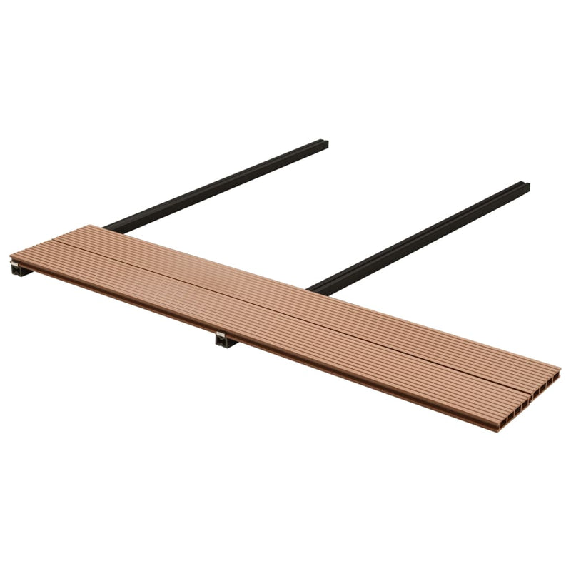 WPC Decking Boards with Accessories 20 m² 4 m Brown Payday Deals