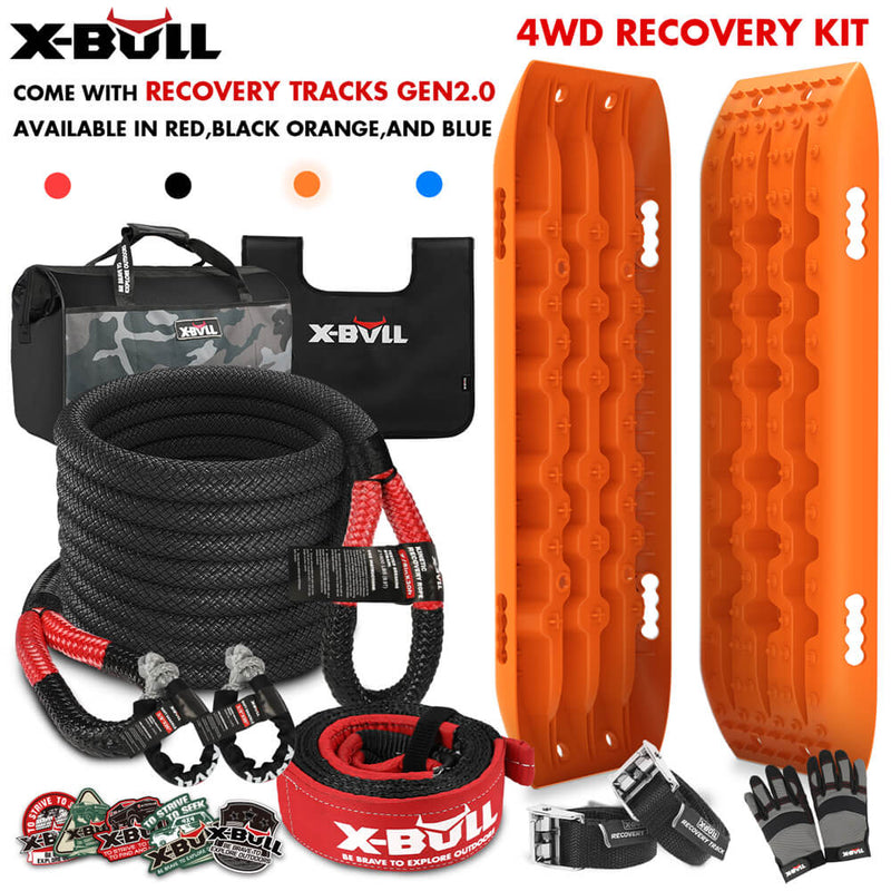 X-BULL 4X4 Recovery Kit Kinetic Recovery Rope Snatch Strap With 2PCS Recovery Tracks 4WD Gen2.0 Payday Deals