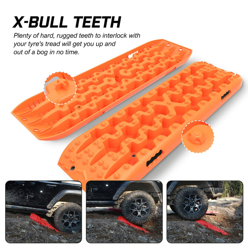 X-BULL Recovery tracks Sand 4x4 4WD Snow Mud Car Vehicles ATV 2pcs Gen 3.0 - Orange Payday Deals