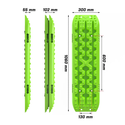 X-BULL Recovery tracks Sand tracks 2pcs Sand / Snow / Mud 10T 4WD Gen 3.0 - Green Payday Deals