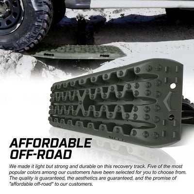 X-BULL Recovery tracks / Sand tracks / Mud tracks / Off Road 4WD 4x4 Car 2pcs Gen 3.0 - Olive Payday Deals