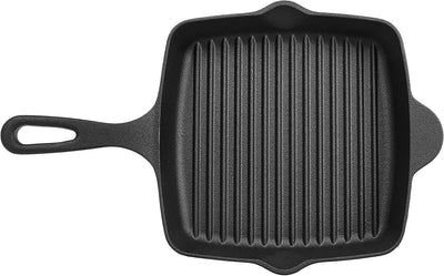 XL Heavy Duty Cast Iron Square Griddle Pan Cooking Frying Skillet Pan Payday Deals