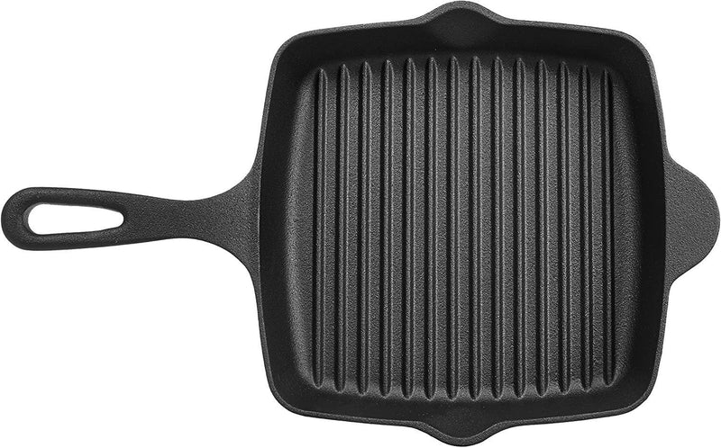 XL Heavy Duty Cast Iron Square Griddle Pan Cooking Frying Skillet Pan Payday Deals