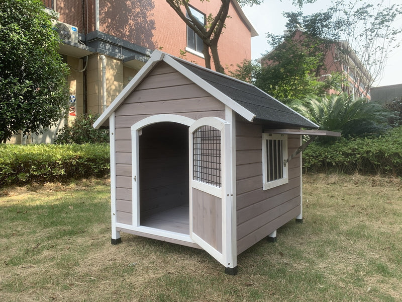 XL Timber Pet Dog Kennel House Puppy Wooden Timber Cabin With Door Payday Deals
