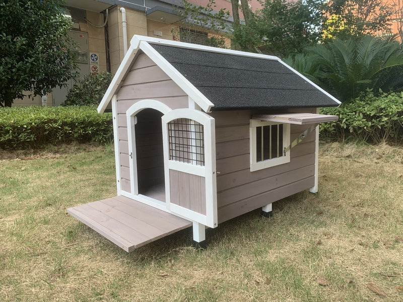 XL Timber Pet Dog Kennel House Puppy Wooden Timber Cabin With Door Payday Deals