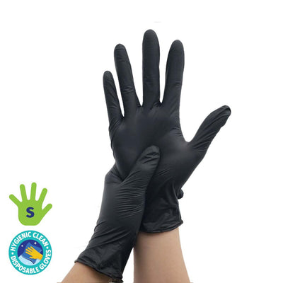 Xtra Kleen 1000PCE Disposable Nitrile Gloves Black Latex Powder Free Size S Payday Deals