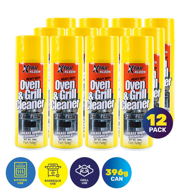 Xtra Kleen 12PCE Oven & Grill Cleaner Fast Acting Spray Formula 396g Payday Deals