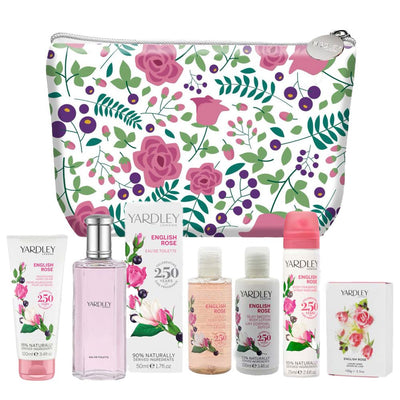 Yardley English Rose Pamper Pack Gift Set with Bonus Yardley Cosmetic Bag