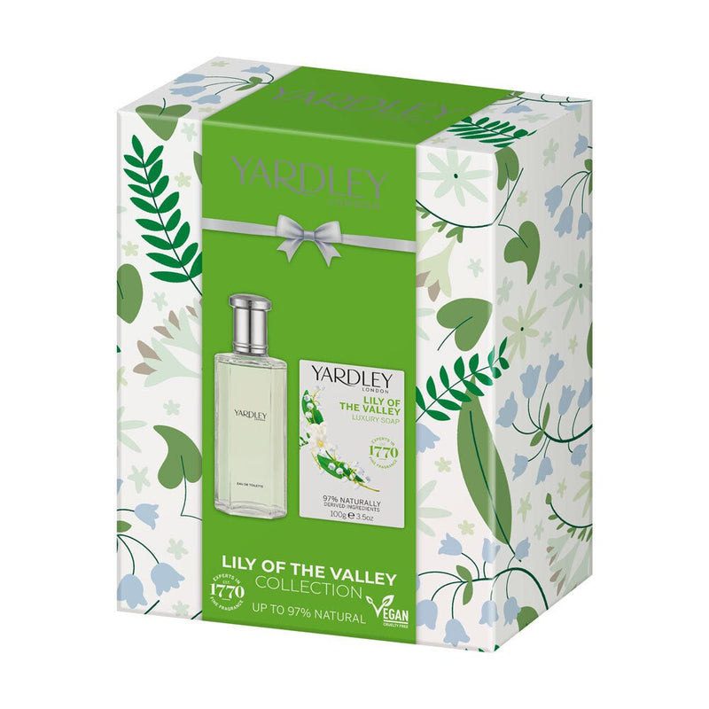 Yardley Lily of the Valley Gift Set 50ml Eau De Toilette and 100gm Soap Payday Deals