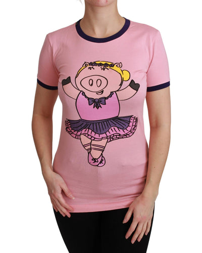 Year of the Pig 2019 Crewneck Short Sleeve T-shirt by Dolce &amp; Gabbana 40 IT Women