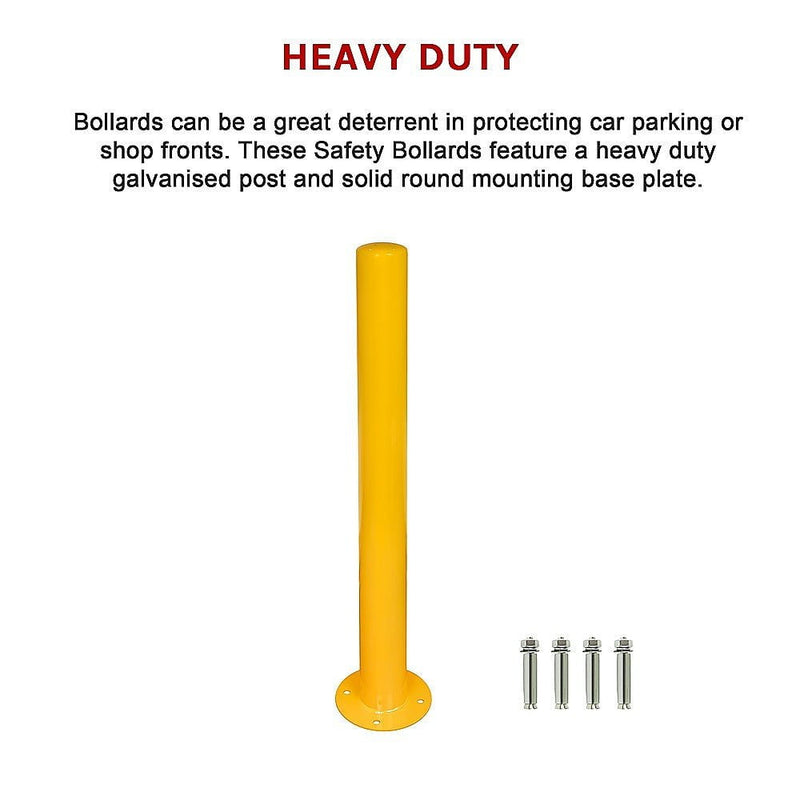 Yellow Heavy Duty Steel Bollard Post Payday Deals