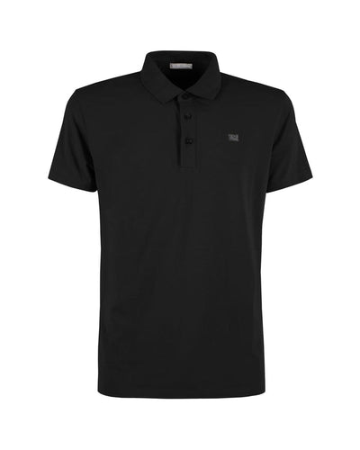 Yes Zee Men's Black Cotton Polo Shirt - 2XL