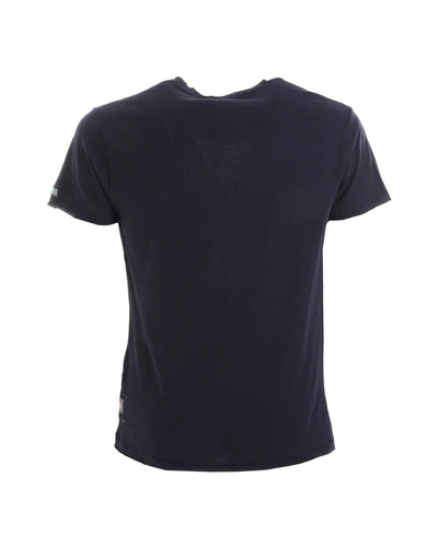 Yes Zee Men's Blue Cotton T-Shirt - XL Payday Deals