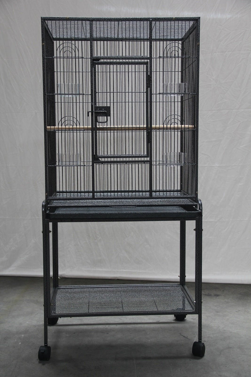 YES4PETS 135cm Bird Cage Parrot Aviary Pet Stand-alone Budgie Perch Castor Wheels Payday Deals