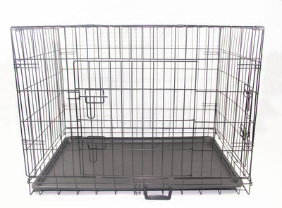 YES4PETS 48' Portable Foldable Dog Cat Rabbit Collapsible Crate Pet Cage with Cover Mat Blue Payday Deals