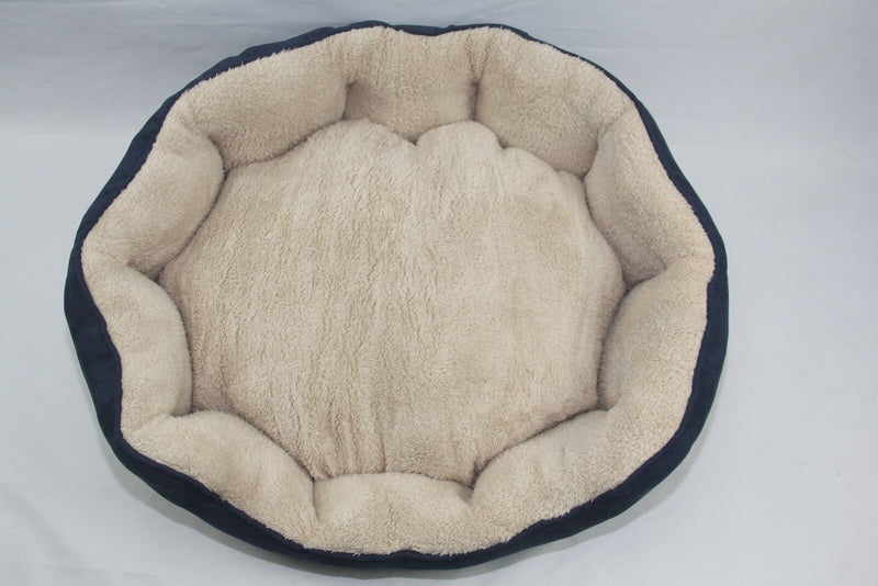 YES4PETS Blue / Grey Washable Fleece  Soft Pet Dog Puppy Cat Bed-Large Payday Deals