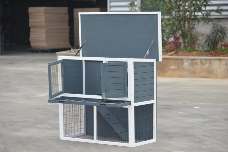 YES4PETS L Double Storey Rabbit Hutch Guinea Pig Cage , Ferret cage W Pull Out Tray Payday Deals