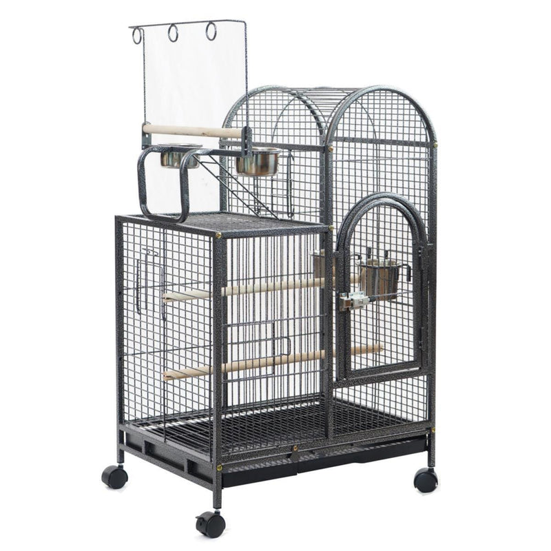 YES4PETS Large Bird Budgie Cage Parrot Aviary Carrier With Wheel Payday Deals