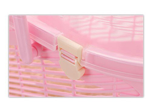 YES4PETS Small Dog Cat Crate Pet Rabbit Guinea Pig Ferret Carrier Cage With Mat-Pink Payday Deals