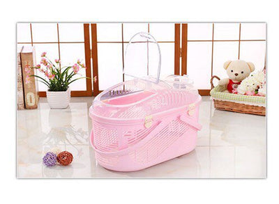YES4PETS Small Dog Cat Crate Pet Rabbit Guinea Pig Ferret Carrier Cage With Mat-Pink Payday Deals