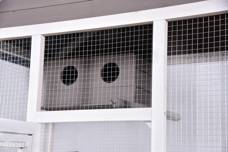 YES4PETS Wooden XXL Pet Cages Aviary Carrier Travel Canary Parrot Bird Cage Grey Payday Deals
