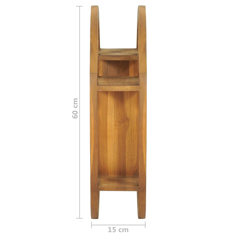 Yin Yang Wall Shelf 60x15x60 cm Solid Wood Teak Payday Deals
