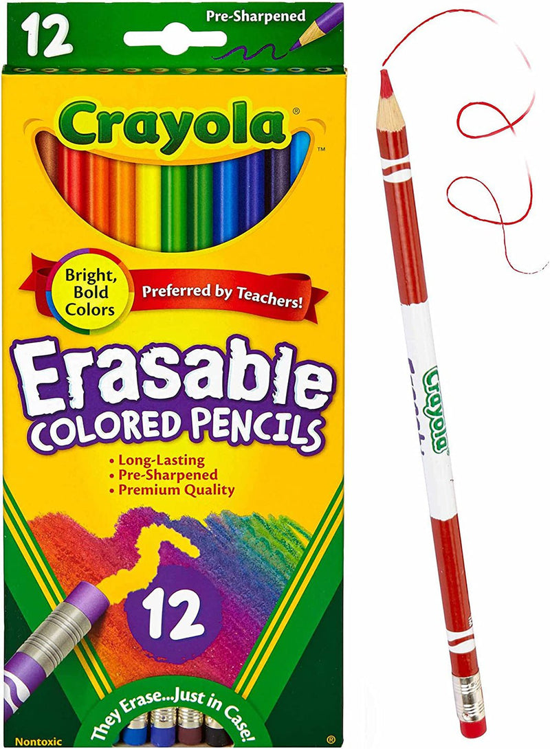 YPLUS Erasable Colored Pencils with Erasers 12pcs Payday Deals