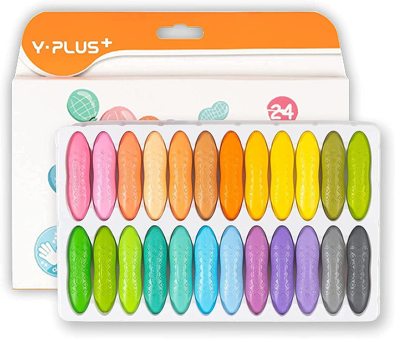 YPLUS Peanut Kids Washable Crayons, Non-Toxic 24 Pastel Colors Payday Deals