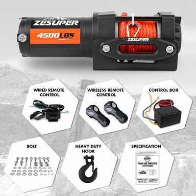 ZESUPER 3500LB Electric Winch 12V Wireless Portable ATV UTV Boat Trailer 4WD Payday Deals